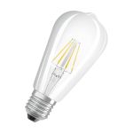 Osram Classic LED E27 Edison Fadenlampe Klar 6.5W 806lm - 827 Extra Warmweiß | Ersatz Für 60W