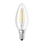 Ledvance Classic LED E14 Kerze Fadenlampe Klar 4W 470lm - 840 Kaltweiß | Ersatz für 40W