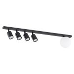 Emibig Deckenleuchte Baster Stahl Schwarz | Geeignet für 4x GU10 - Max 8W, 1x E14 - Max 10W