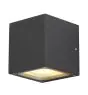 SLV Sitra Cube Wandleuchte Aluminium Grau | Außenbeleuchtung - IP44 - Geeignet für 2x GX53 