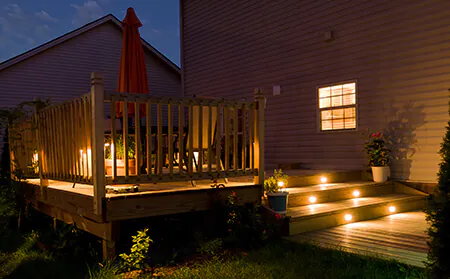 Terrassenbeleuchtung mit LEDs